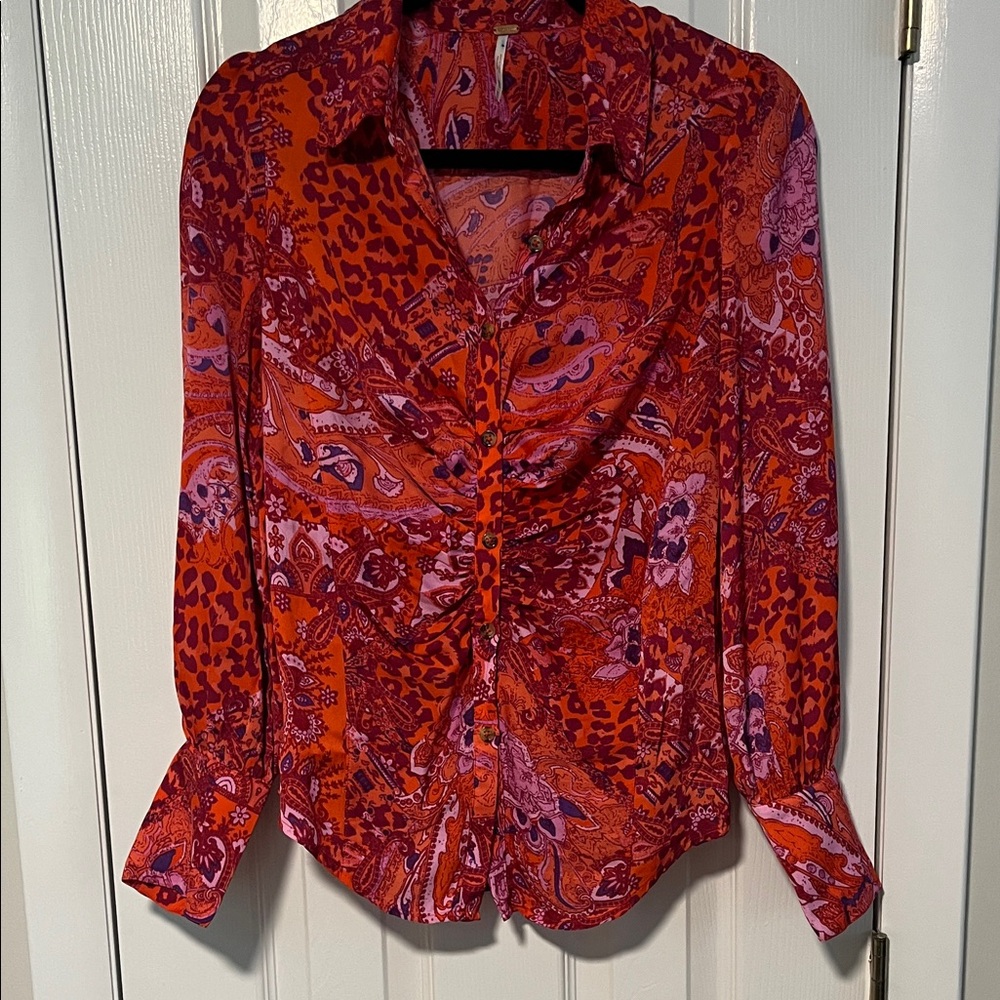 Free People Bianca Printed Blouse